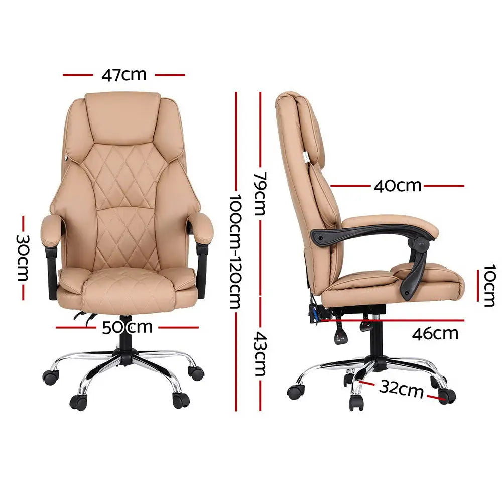 Artiss Massage Office Chair Computer Chairs High Back - Furniture > Bar Stools & Chairs > Massage Chairs