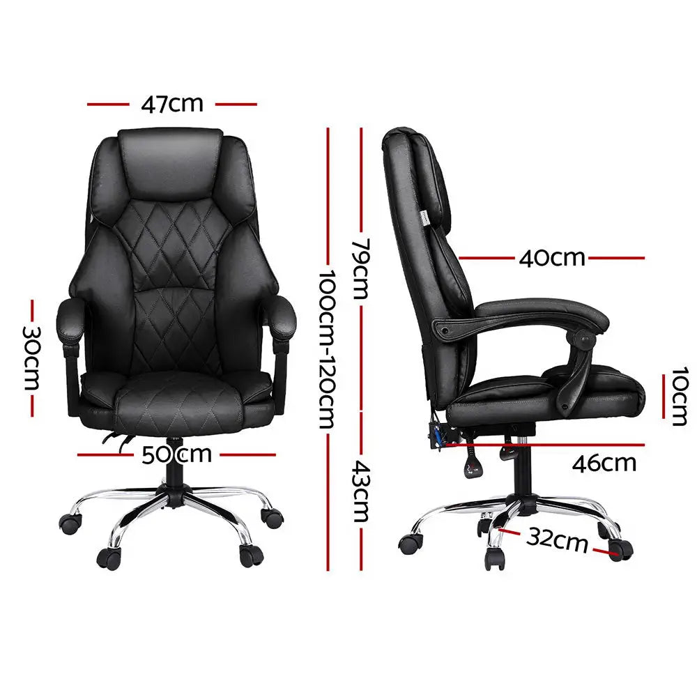 Artiss Massage Office Chair Computer Chairs High Back - Furniture > Bar Stools & Chairs > Massage Chairs