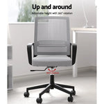 Artiss Mesh Office Chair Computer Gaming Desk Chairs Work Study Mid Back Grey - Furniture > Office