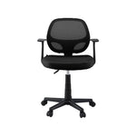 Artiss Mesh Office Chair Computer Gaming Desk Chairs Work Study Mid Back Black - Furniture > Office > Office & Desk