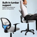 Artiss Mesh Office Chair Computer Gaming Desk Chairs Work Study Mid Back Grey - Furniture > Office > Office & Desk