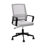 Artiss Mesh Office Chair Computer Gaming Desk Chairs Work Study Mid Back Grey - Furniture > Office