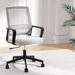 Artiss Mesh Office Chair Computer Gaming Desk Chairs Work Study Mid Back Grey - Furniture > Office