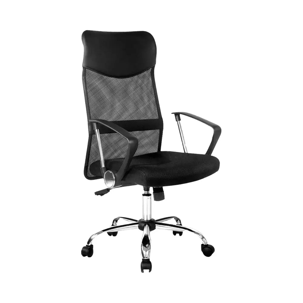 Artiss Mesh Office Chair High Back Black - Furniture > Office