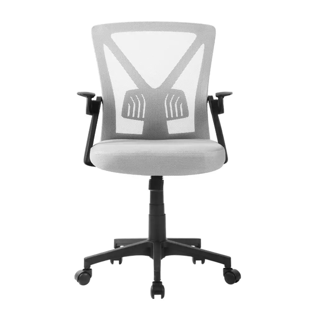 Artiss Mesh Office Chair Mid Back Grey - Furniture > Office