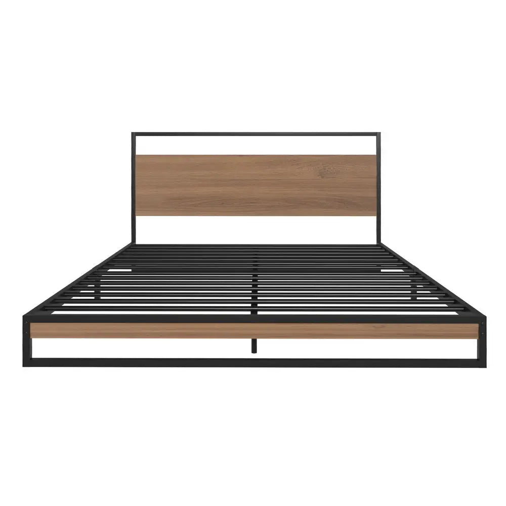 Artiss Metal Bed Frame Double Size Beds Platform with Mattress - Furniture > Bedroom > Beds & Bed Frames