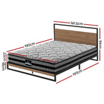 Artiss Metal Bed Frame Double Size Beds Platform with Mattress - Furniture > Bedroom > Beds & Bed Frames