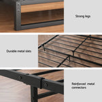 Artiss Metal Bed Frame Double Size Beds Platform with Mattress - Furniture > Bedroom > Beds & Bed Frames