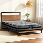 Artiss Metal Bed Frame Single Size Beds Platform with Mattress - Furniture > Bedroom > Beds & Bed Frames