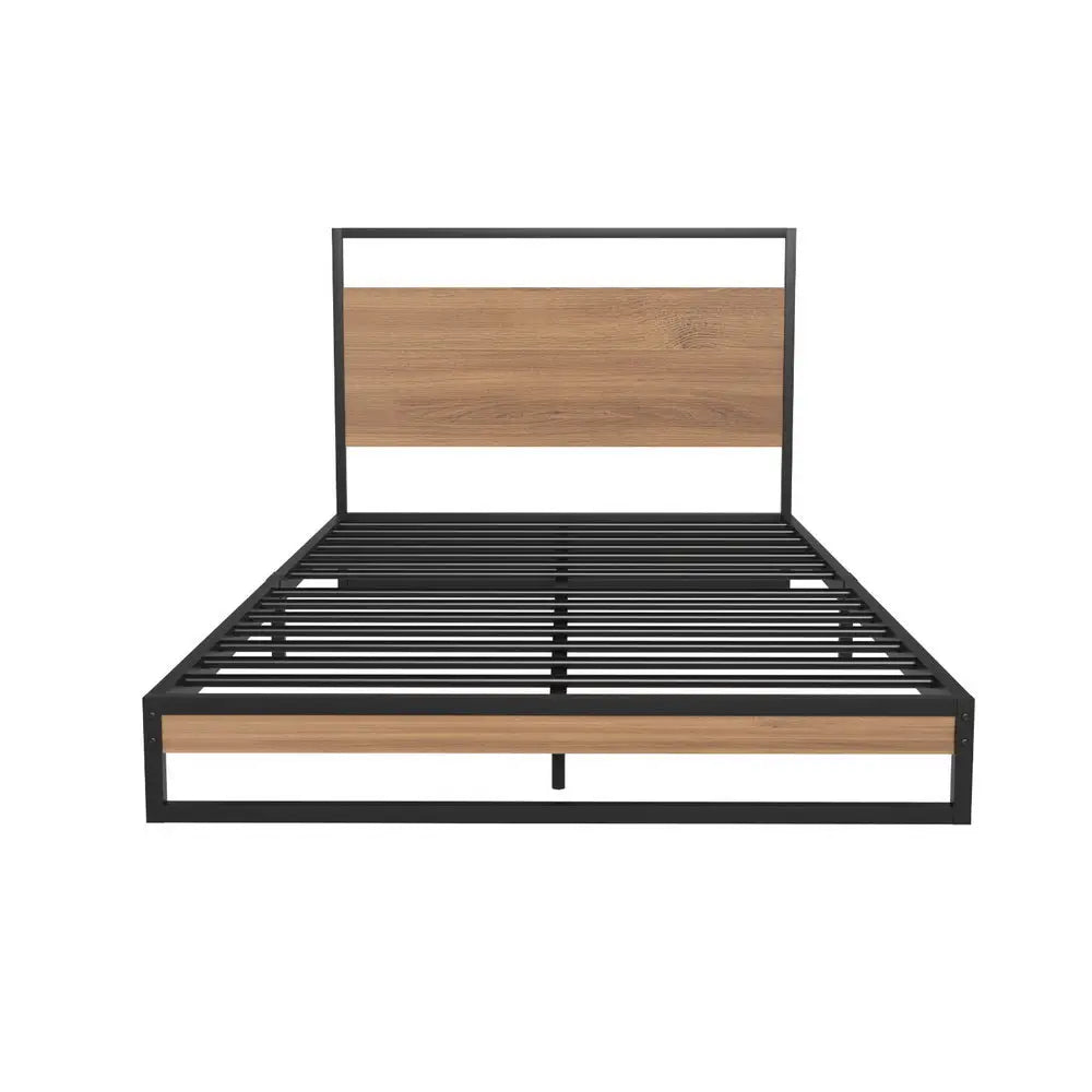 Artiss Metal Bed Frame Single Size Beds Platform with Mattress - Furniture > Bedroom > Beds & Bed Frames