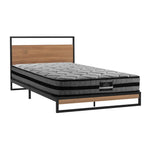 Artiss Metal Bed Frame Single Size Beds Platform with Mattress - Furniture > Bedroom > Beds & Bed Frames
