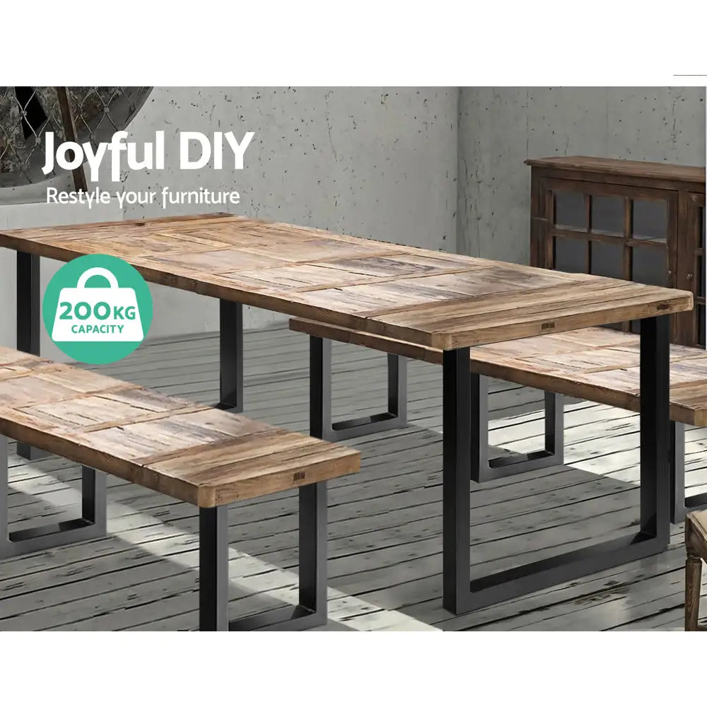 Artiss Metal Table Legs DIY Rectangular 40X30CM Set of 2 - Furniture > Dining