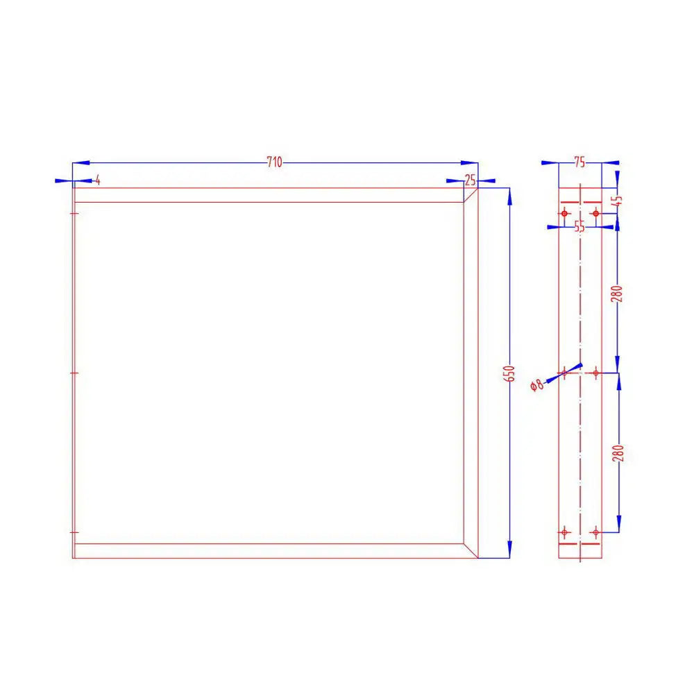 Artiss Metal Table Legs DIY Rectangular 71X65CM Set of 2 - Furniture > Dining