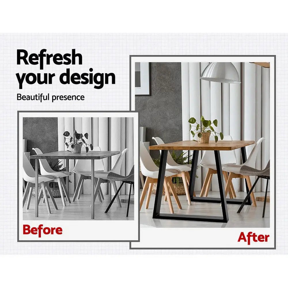 Artiss Metal Table Legs DIY Trapezoid 45X65CM Set of 2 - Furniture > Dining