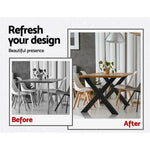 Artiss Metal Table Legs DIY X-shaped 71X60CM Set of 2 - Furniture > Dining