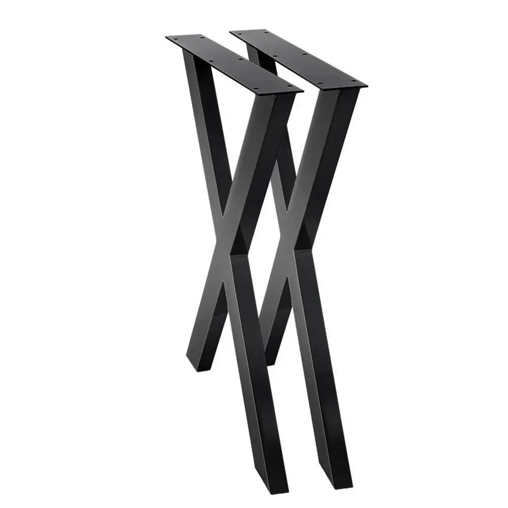 Artiss Metal Table Legs DIY X-shaped 71X60CM Set of 2 - Furniture > Dining