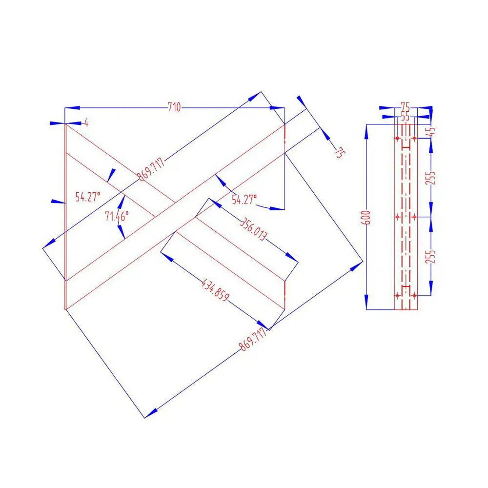 Artiss Metal Table Legs DIY X-shaped 71X60CM Set of 2 - Furniture > Dining