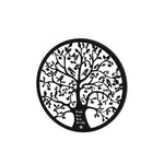 Artiss Metal Wall Art Hanging Sculpture Home Decor Leaf Tree of Life Round Frame - Home & Garden > Wall Art > 3D Wall