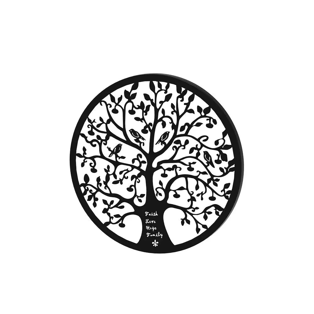 Artiss Metal Wall Art Hanging Sculpture Home Decor Leaf Tree of Life Round Frame - Home & Garden > Wall Art > 3D Wall