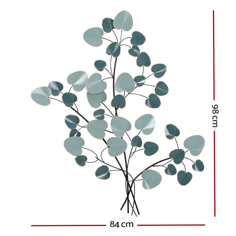 Artiss Metal Wall Art Hanging Sculpture Home Decor Leaf Tree of Life Blue - Appliances > Appliances Others