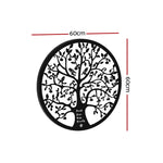 Artiss Metal Wall Art Hanging Sculpture Home Decor Leaf Tree of Life Round Frame - Home & Garden > Wall Art > 3D Wall