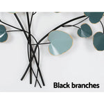 Artiss Metal Wall Art Hanging Sculpture Home Decor Leaf Tree of Life Blue - Appliances > Appliances Others
