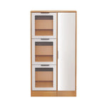 Artiss Mirror Shoe Cabinet White Mesh - Furniture > Bedroom