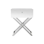 Artiss Mirrored Bedside Table Drawers Side Table Storage Nightstand Silver MOCO - Furniture > Bedroom