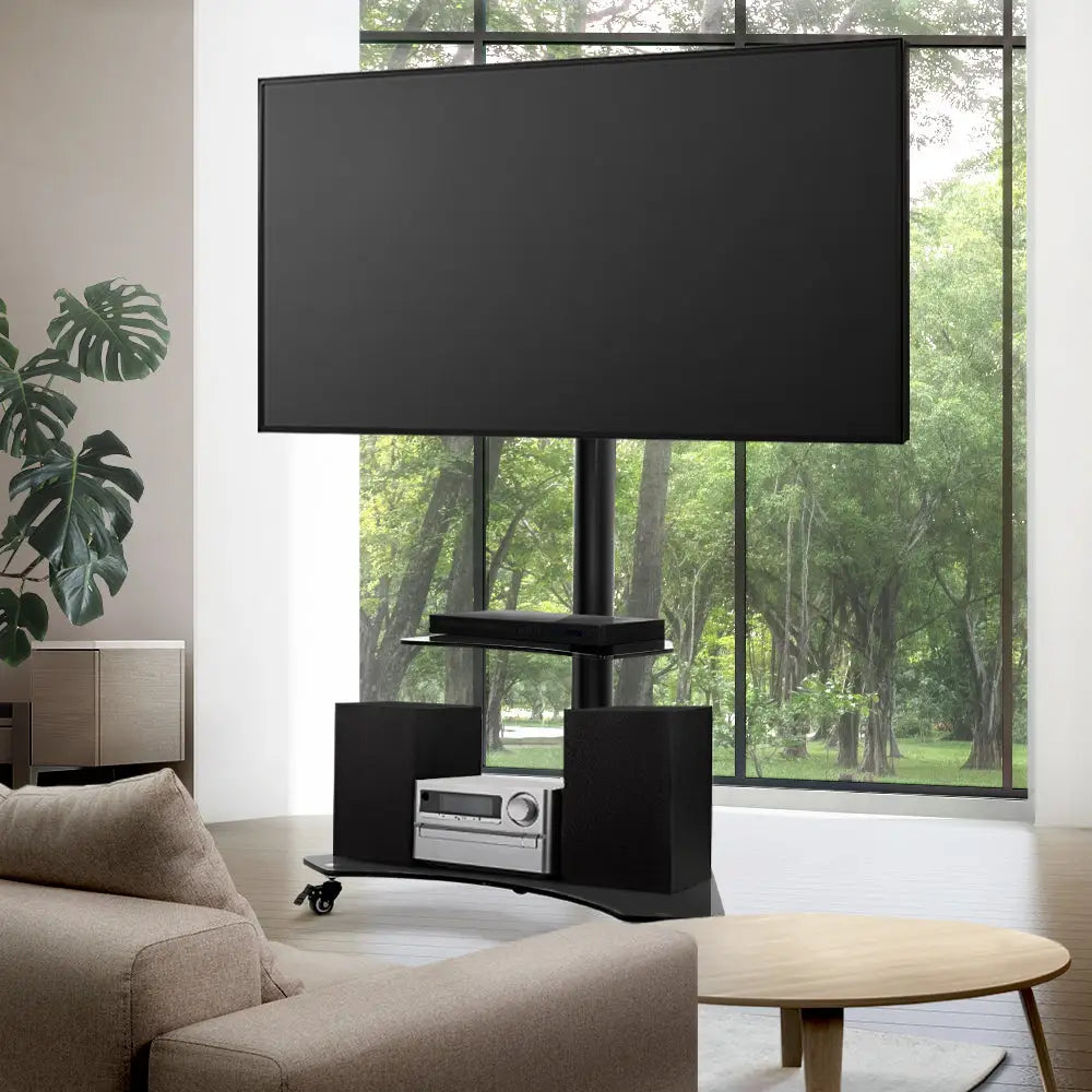 Artiss Mobile TV Stand for 32’’-70’’ TVs Mount Bracket Portable Solid Trolley Cart - Audio & Video > TV Accessories