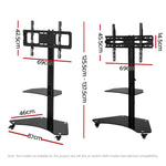 Artiss Mobile TV Stand for 32’’-70’’ TVs Mount Bracket Portable Solid Trolley Cart - Audio & Video > TV Accessories