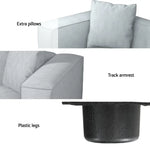 Artiss Modular Sofa Chaise Set 1-Seater Grey - Furniture > Living Room