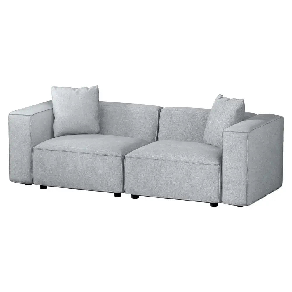 Artiss Modular Sofa Chaise Set 2-Seater Grey - Furniture > Living Room