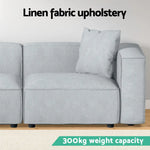 Artiss Modular Sofa Chaise Set 2-Seater Grey - Furniture > Living Room