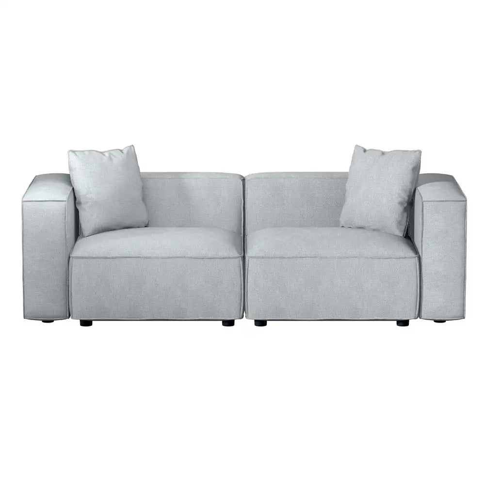 Artiss Modular Sofa Chaise Set 2-Seater Grey - Furniture > Living Room