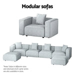 Artiss Modular Sofa Chaise Set 2-Seater Grey - Furniture > Living Room