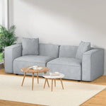 Artiss Modular Sofa Chaise Set 2-Seater Grey - Furniture > Living Room