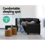 Artiss Modular Sofa Chaise Set 4-seater Dark Grey - Furniture > Sofas