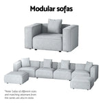 Artiss Modular Sofa Chaise Set 4-Seater Grey - Furniture > Living Room