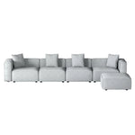 Artiss Modular Sofa Chaise Set 5-Seater Grey - Furniture > Living Room