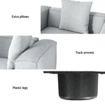 Artiss Modular Sofa Chaise Set 5-Seater Grey - Furniture > Living Room