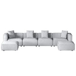 Artiss Modular Sofa Chaise Set 6-Seater Grey - Furniture > Living Room