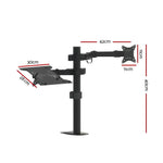 Artiss Monitor Arm Desk Mount Laptop Tray - Furniture > Office