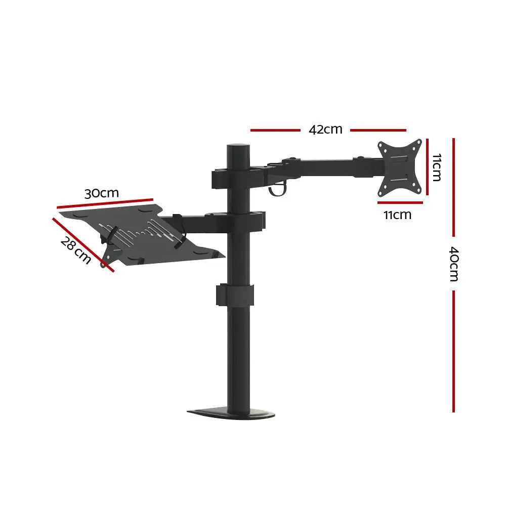Artiss Monitor Arm Desk Mount Laptop Tray - Furniture > Office