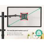 Artiss Monitor Arm Desk Mount Laptop Tray - Furniture > Office