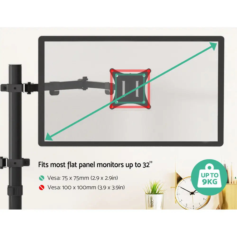 Artiss Monitor Arm Desk Mount Laptop Tray - Furniture > Office
