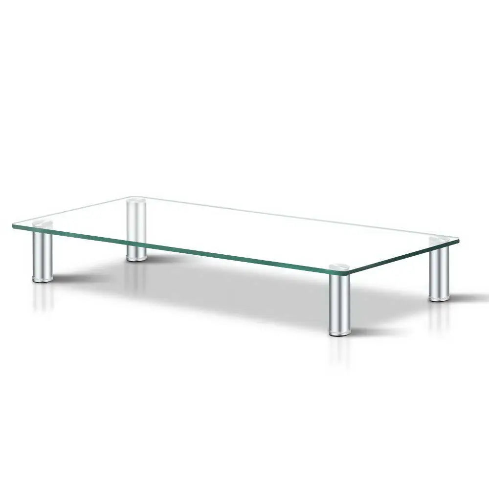 Artiss Monitor Stand Riser Computer Laptop Printer Screen Glass Display Shelf - Audio & Video > TV Accessories