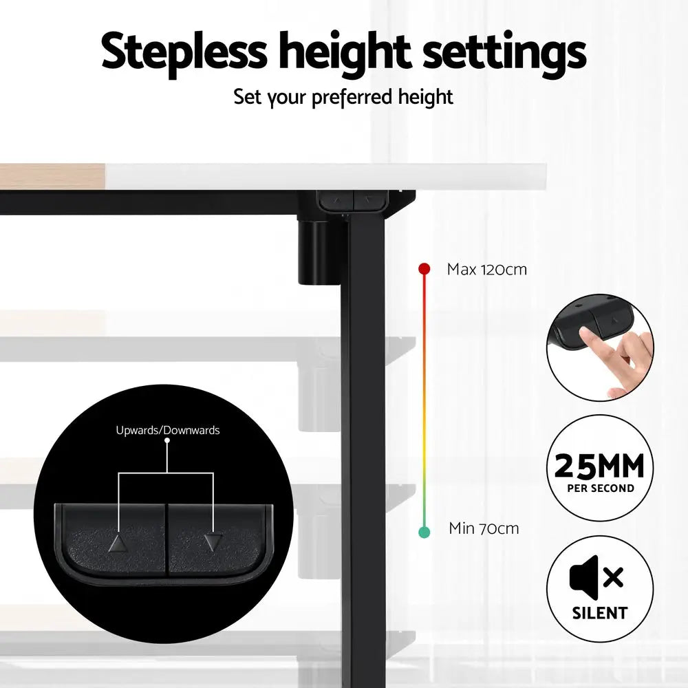 Artiss Motorised Standing Desk Sit Stand Desks 120CM - Furniture > Office > Desks