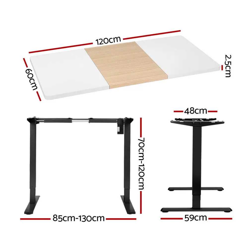 Artiss Motorised Standing Desk Sit Stand Desks 120CM - Furniture > Office > Desks