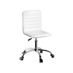 Artiss Office Chair Computer Desk Gaming Chairs PU Leather Low Back White - Furniture > Office