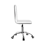 Artiss Office Chair Computer Desk Gaming Chairs PU Leather Low Back White - Furniture > Office